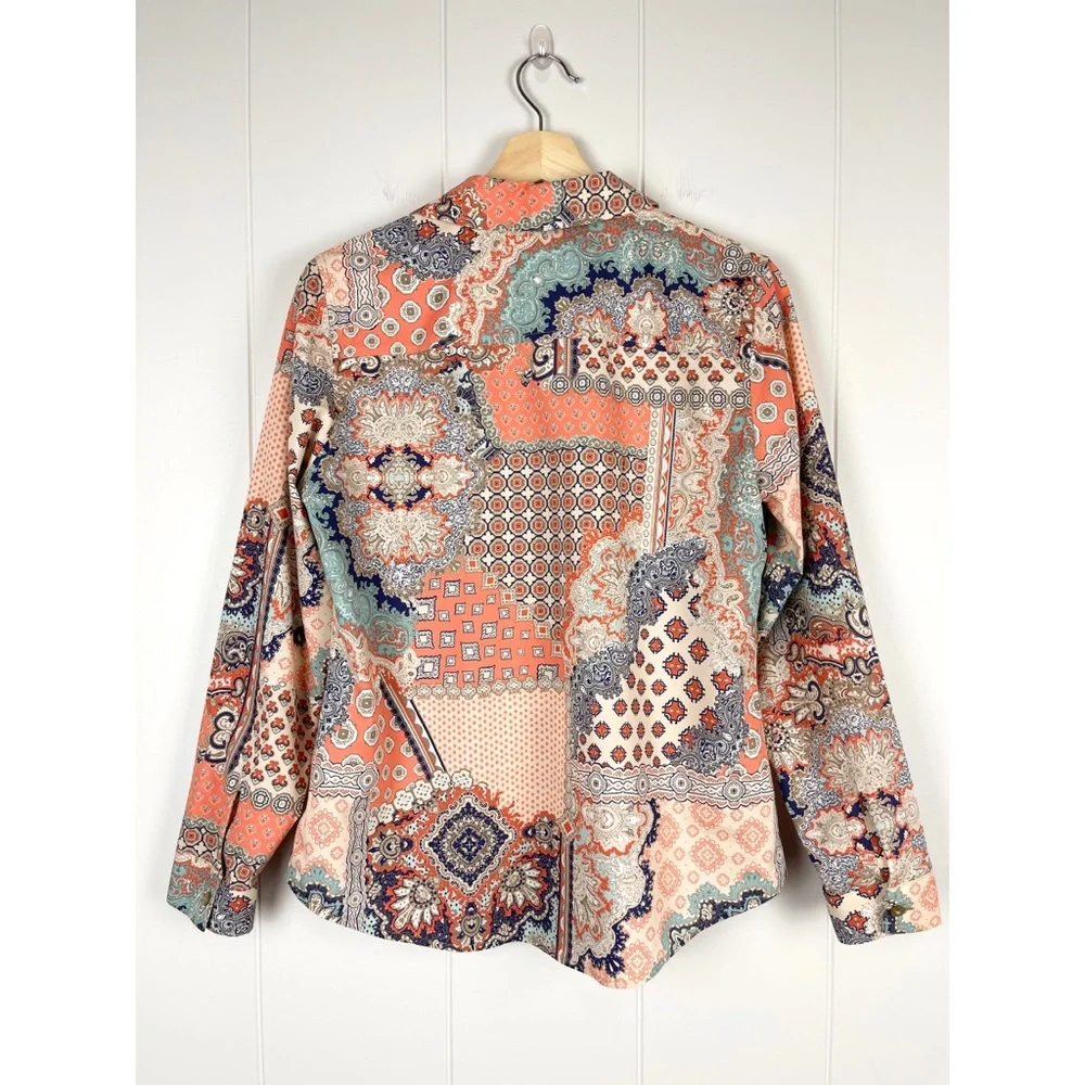 Chico’s | Effortless Giana Paisley Print Button-Down Shirt